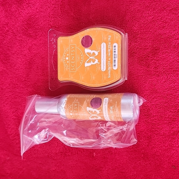 NEW, Set of 2 Scentsy Authentic Scent. Pumpkin Cinnamon Swirl Room Spray & Wax. - Picture 5 of 5
